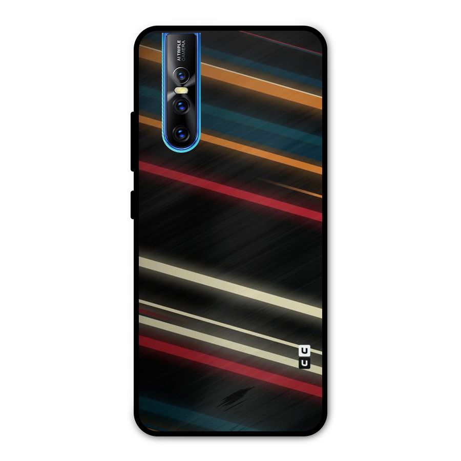 Light Diagonal Stripes Metal Back Case for Vivo V15 Pro