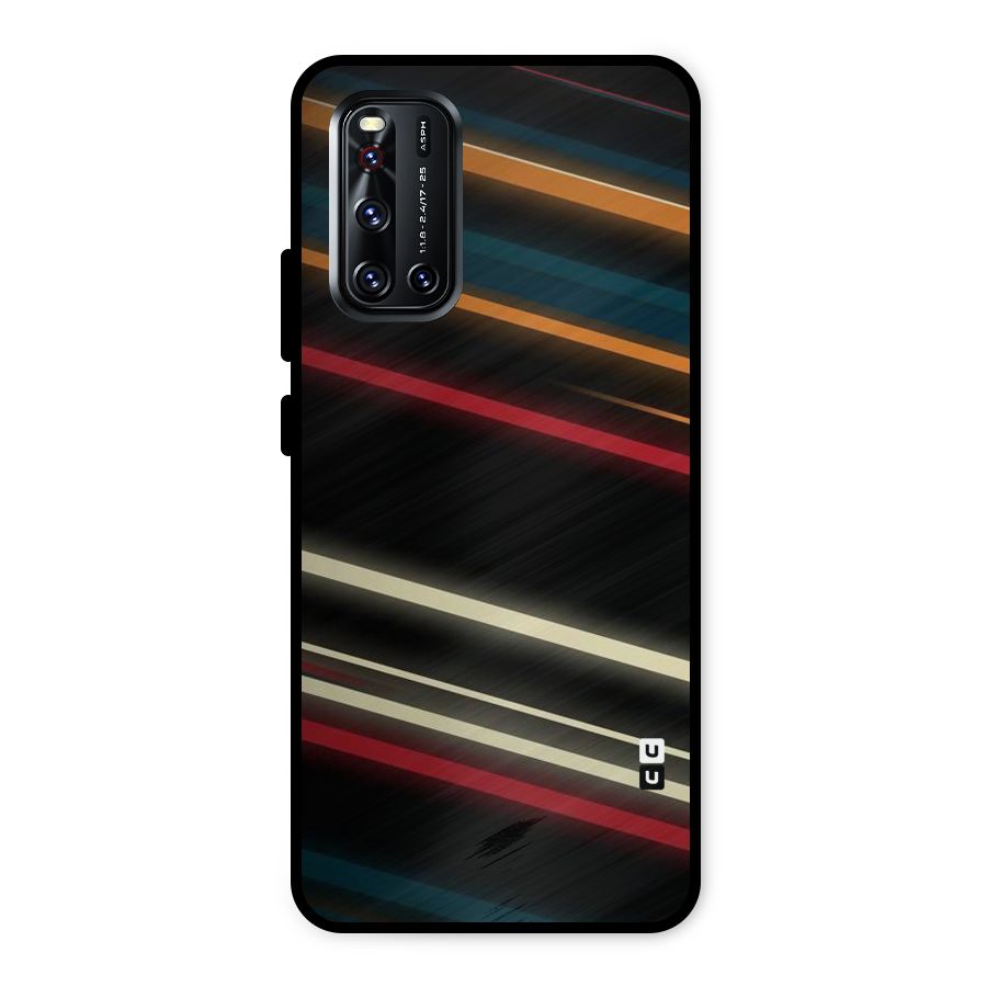 Light Diagonal Stripes Metal Back Case for Vivo V19
