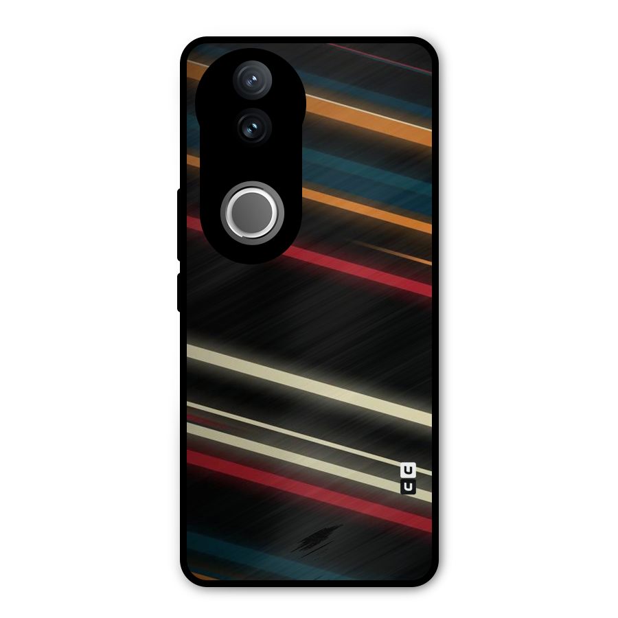 Light Diagonal Stripes Metal Back Case for Vivo V50e