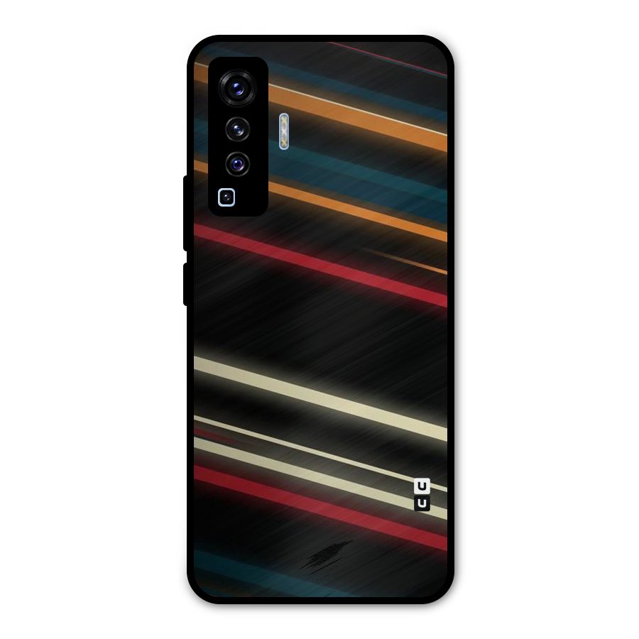 Light Diagonal Stripes Metal Back Case for Vivo X50