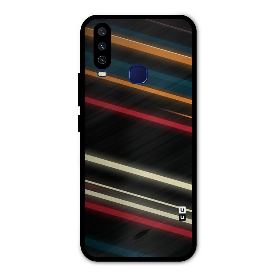 Light Diagonal Stripes Metal Back Case for Vivo Y12