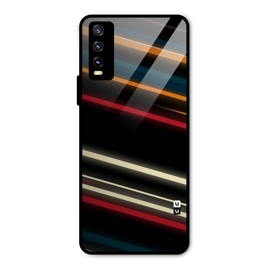 Light Diagonal Stripes Metal Back Case for Vivo Y20