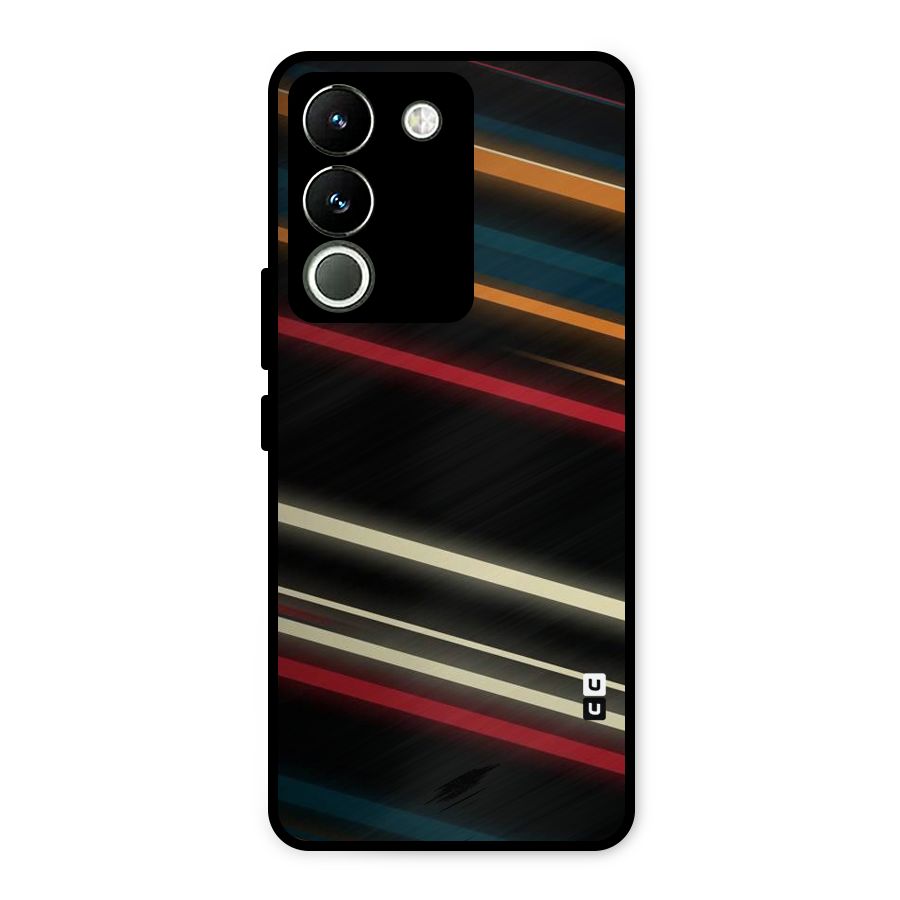 Light Diagonal Stripes Metal Back Case for Vivo Y200