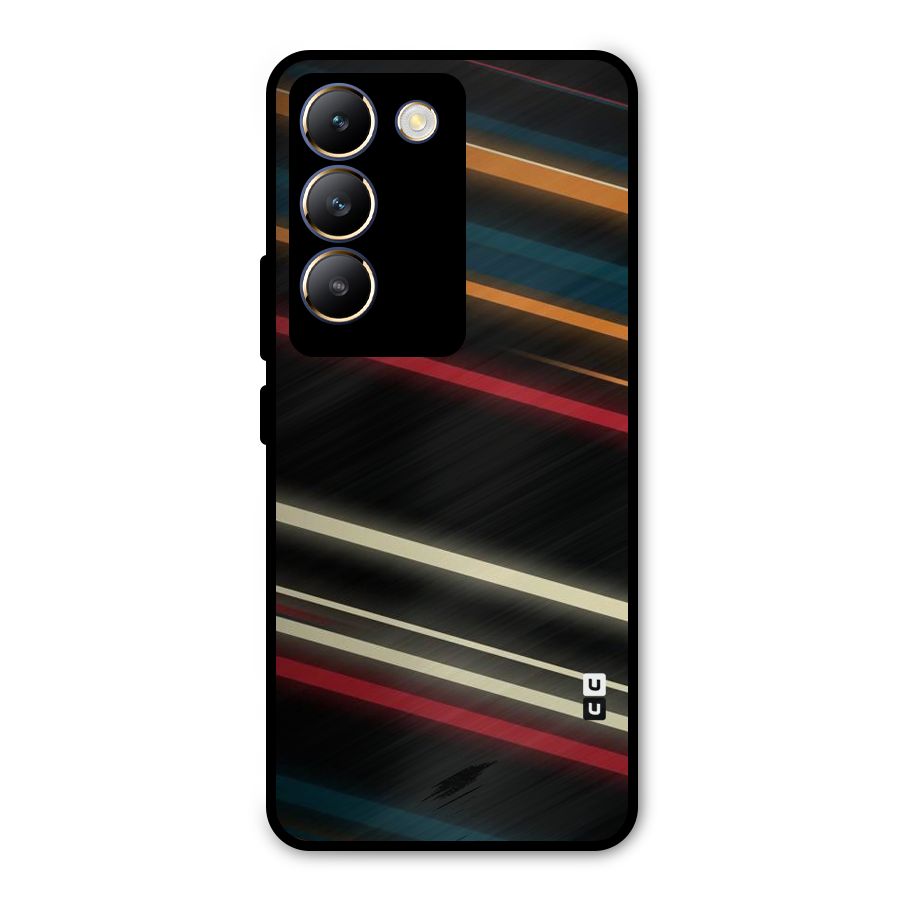 Light Diagonal Stripes Metal Back Case for Vivo Y200e