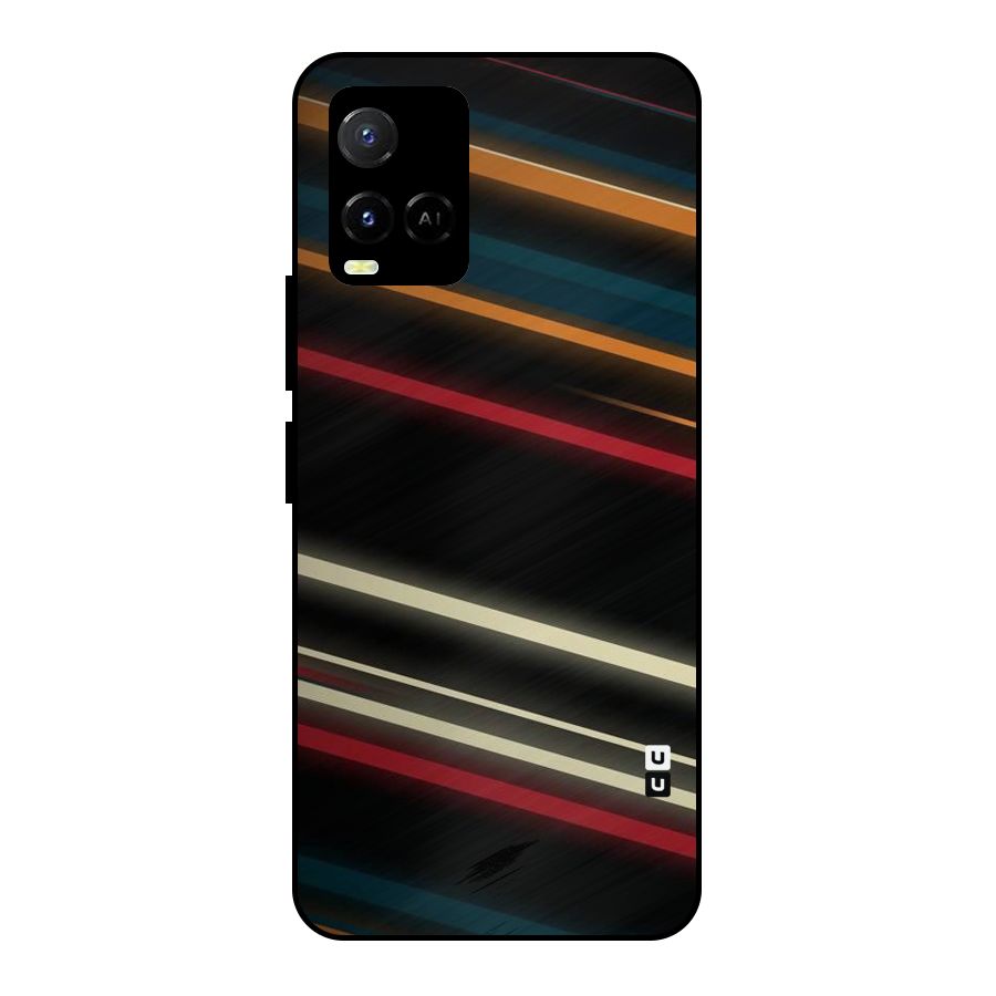 Light Diagonal Stripes Metal Back Case for Vivo Y21T