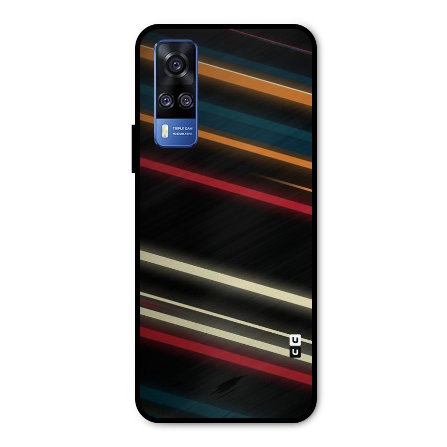 Light Diagonal Stripes Metal Back Case for Vivo Y31
