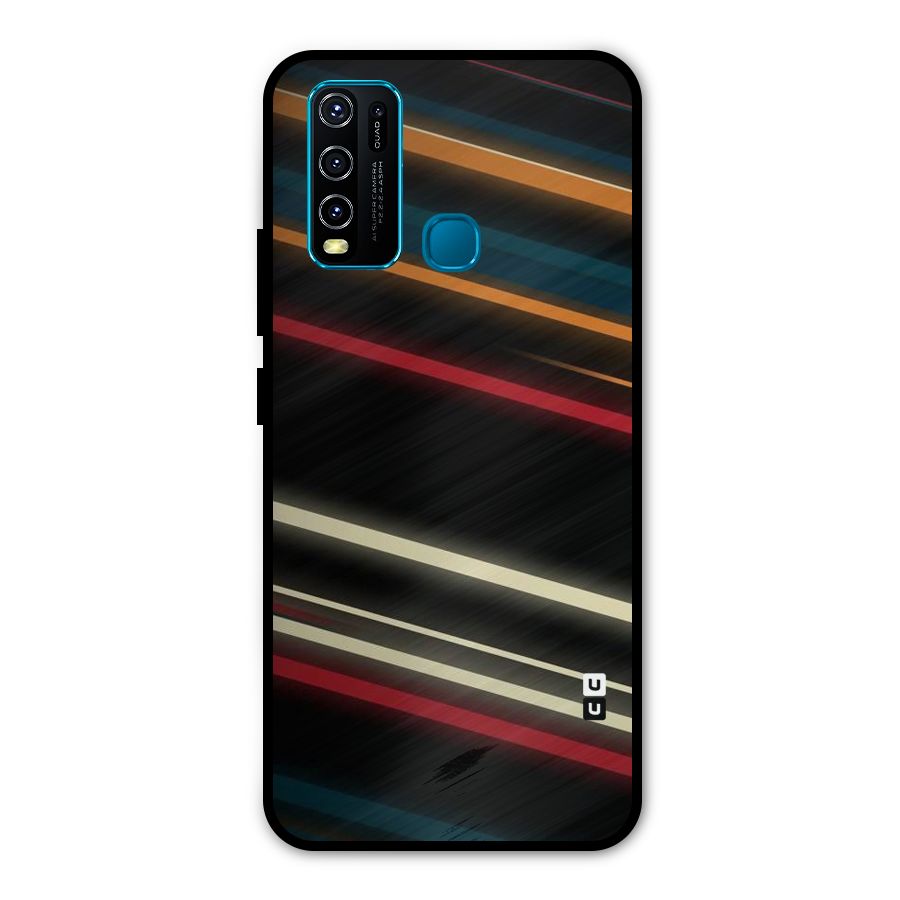 Light Diagonal Stripes Metal Back Case for Vivo Y50