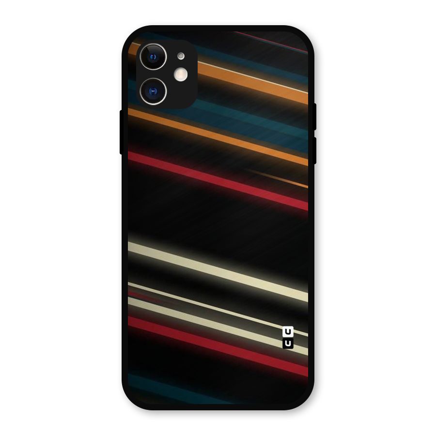 Light Diagonal Stripes Metal Back Case for iPhone 11