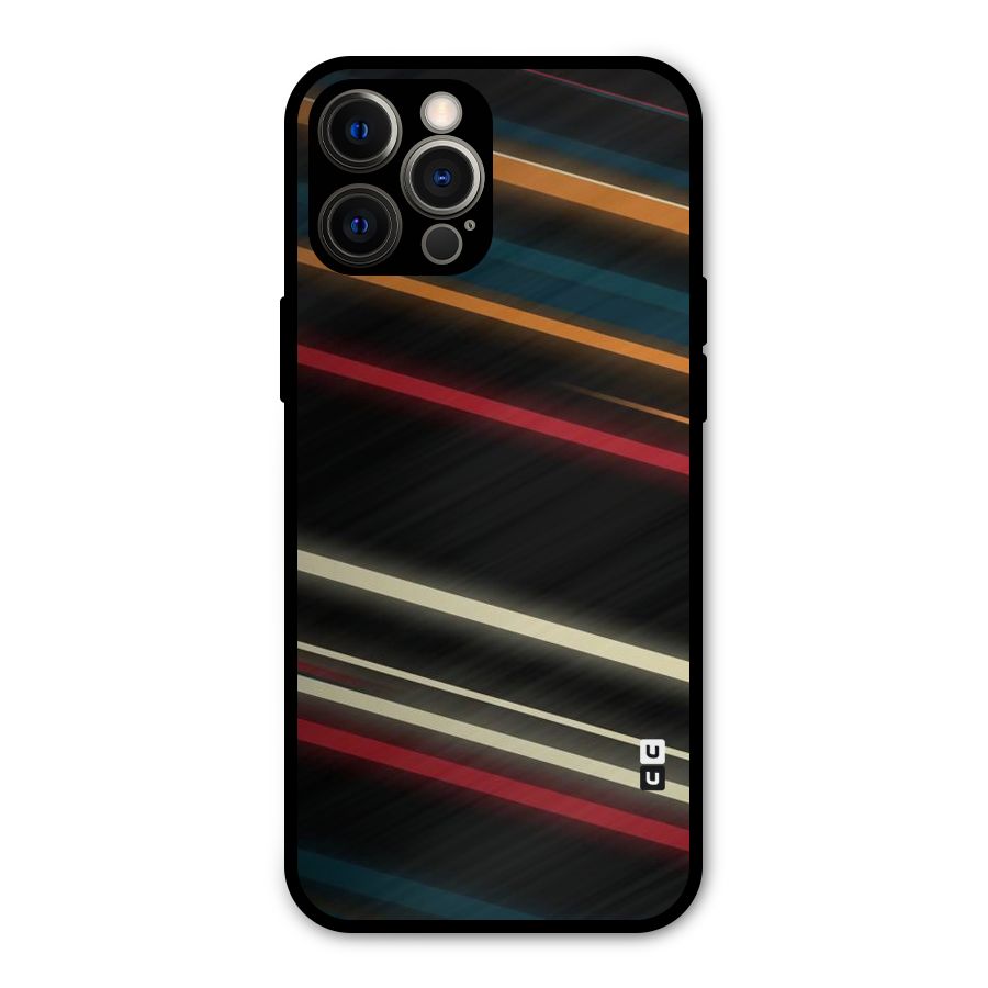 Light Diagonal Stripes Metal Back Case for iPhone 12 Pro Max