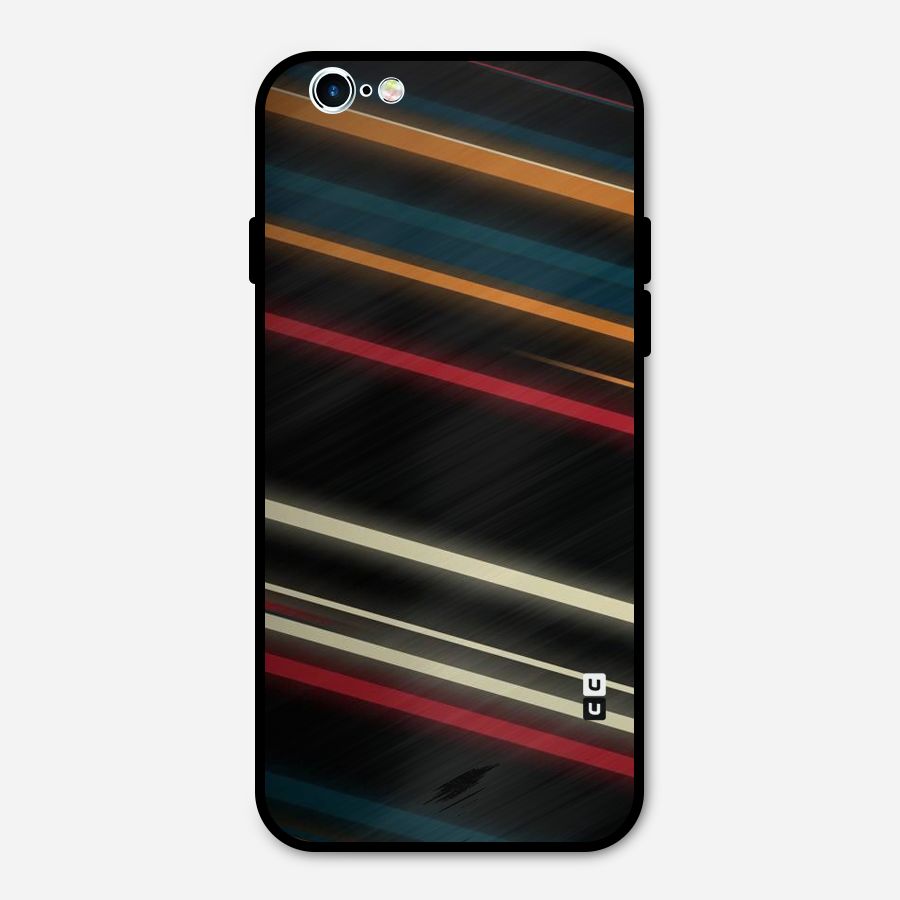 Light Diagonal Stripes Metal Back Case for iPhone 6 6s