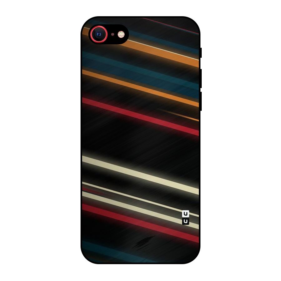 Light Diagonal Stripes Metal Back Case for iPhone 7