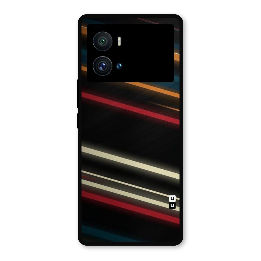 Light Diagonal Stripes Metal Back Case for iQOO 9 Pro