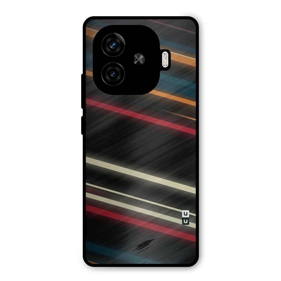 Light Diagonal Stripes Metal Back Case for iQOO Neo 10R