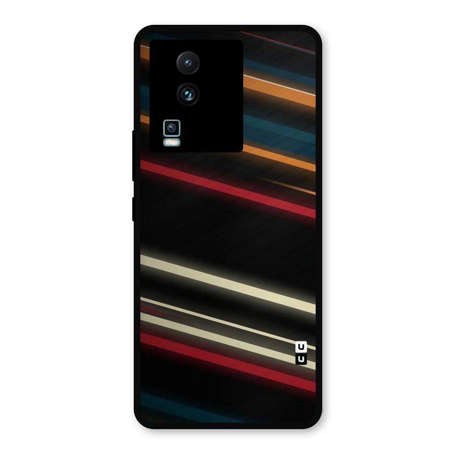 Light Diagonal Stripes Metal Back Case for iQOO Neo 7