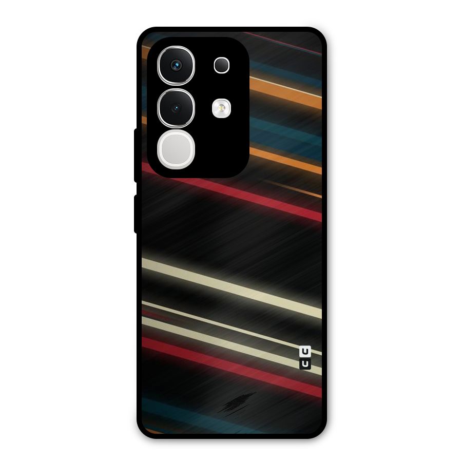 Light Diagonal Stripes Metal Back Case for iQOO Z10x
