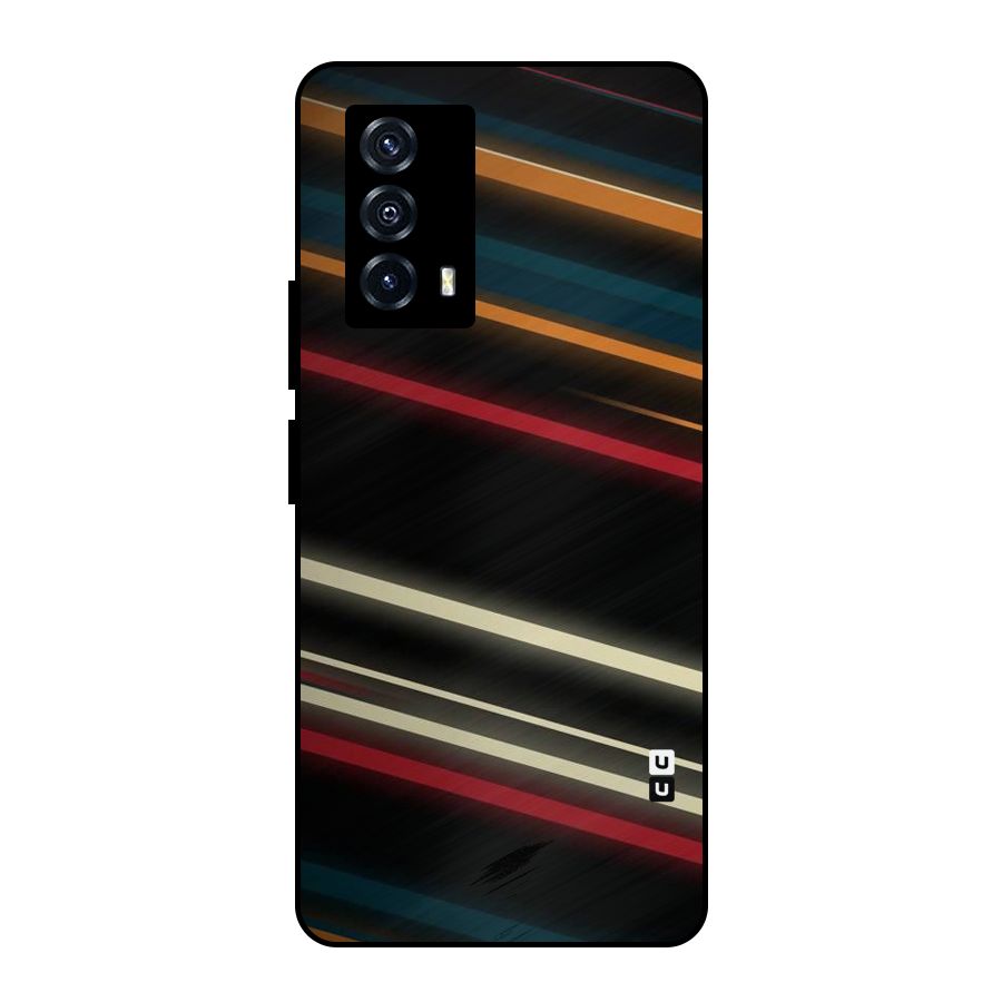 Light Diagonal Stripes Metal Back Case for iQOO Z5