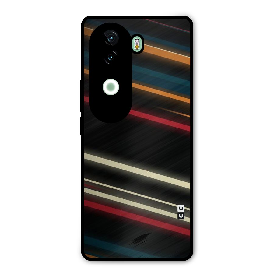 Light Diagonal Stripes Metal Back Case for iQOO Z9s