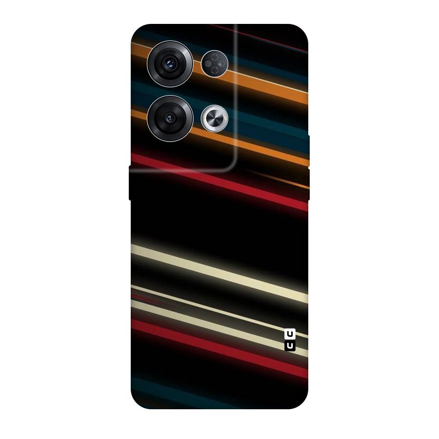 Light Diagonal Stripes Original Polycarbonate Back Case for Oppo Reno8 Pro 5G