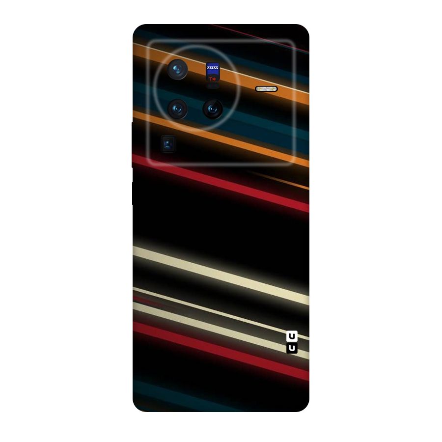 Light Diagonal Stripes Original Polycarbonate Back Case for Vivo X80