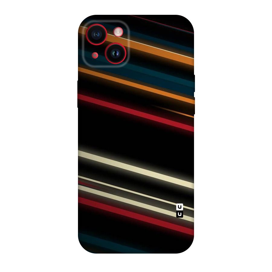Light Diagonal Stripes Original Polycarbonate Back Case for iPhone 14 Plus