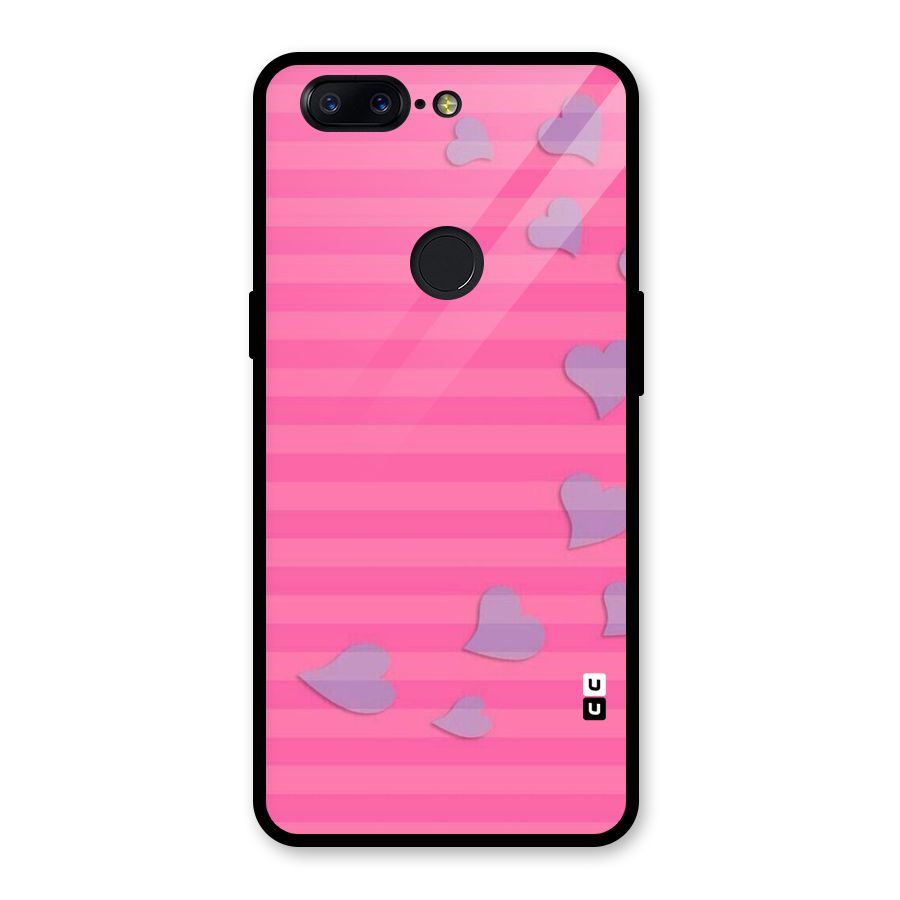 Light Heart Stripes Glass Back Case for OnePlus 5T