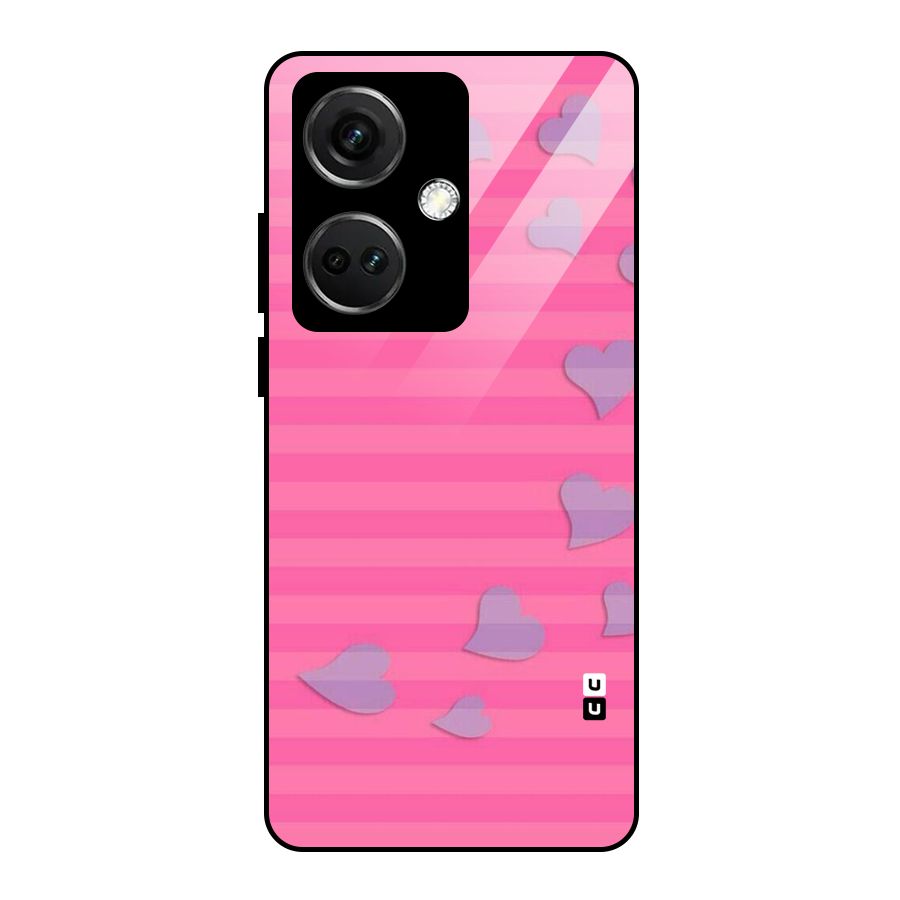 Light Heart Stripes Glass Back Case for OnePlus Nord CE 3 5G