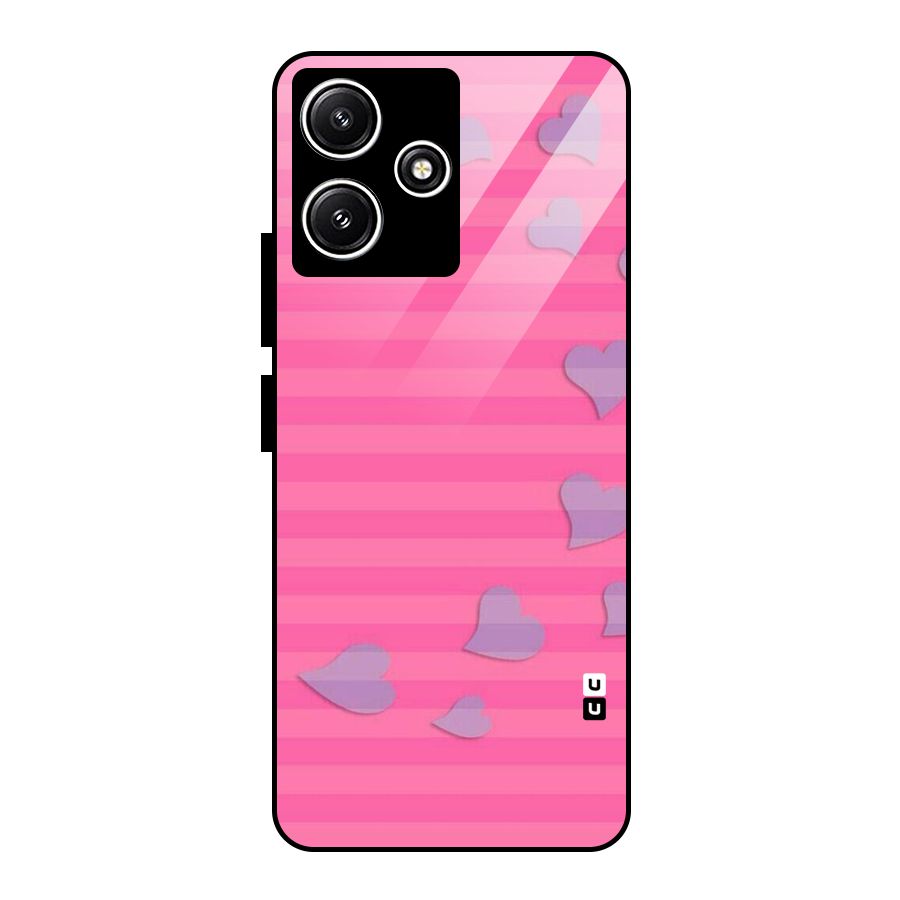 Light Heart Stripes Glass Back Case for Poco M6 Pro