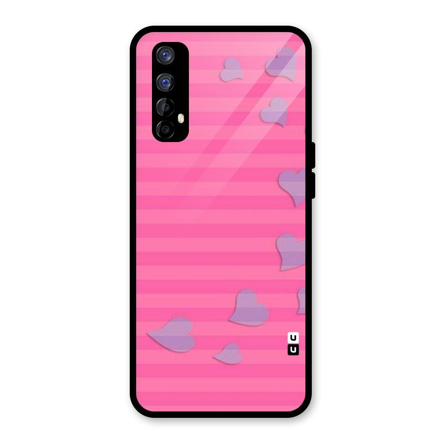 Light Heart Stripes Glass Back Case for Realme 7