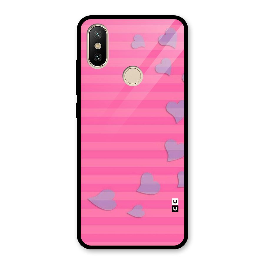 Light Heart Stripes Glass Back Case for Redmi A2