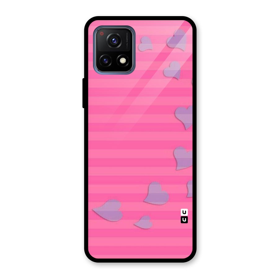 Light Heart Stripes Glass Back Case for Vivo Y72 5G
