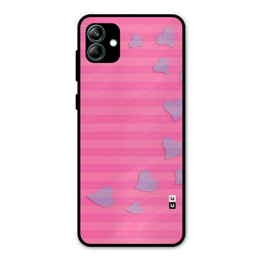 Light Heart Stripes Metal Back Case for Galaxy A04