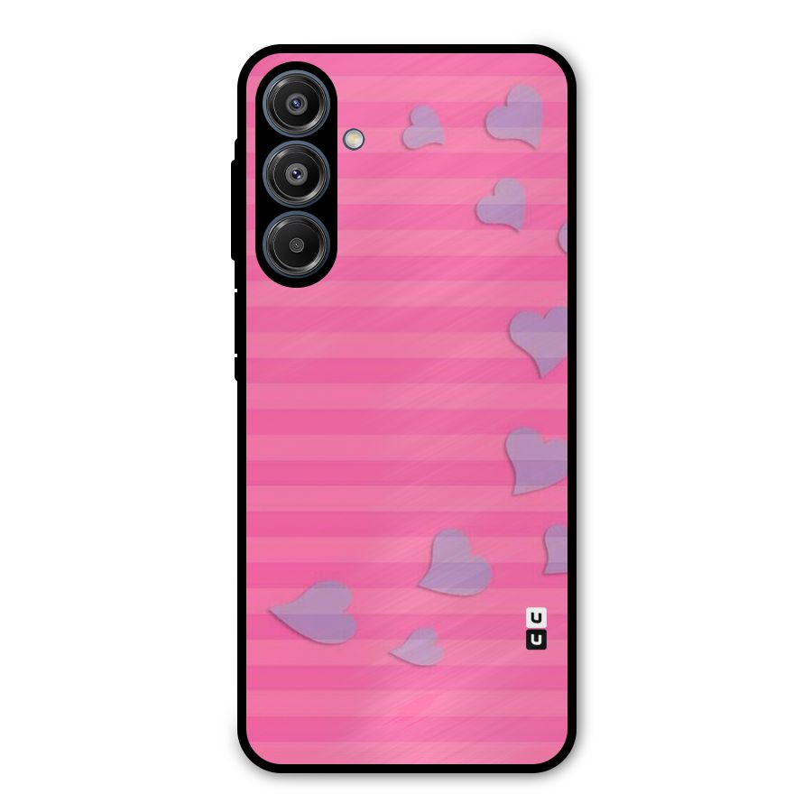 Light Heart Stripes Metal Back Case for Galaxy A16 5G