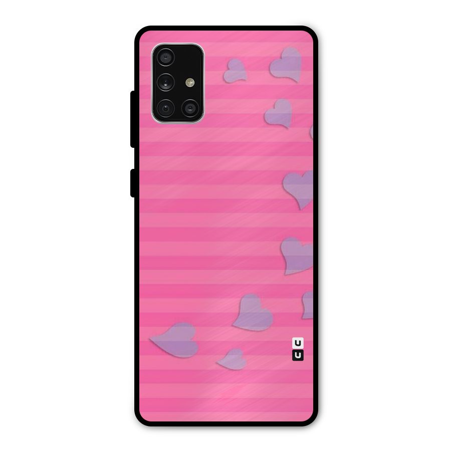 Light Heart Stripes Metal Back Case for Galaxy A71