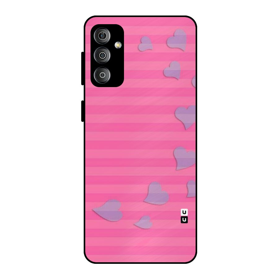 Light Heart Stripes Metal Back Case for Galaxy F23