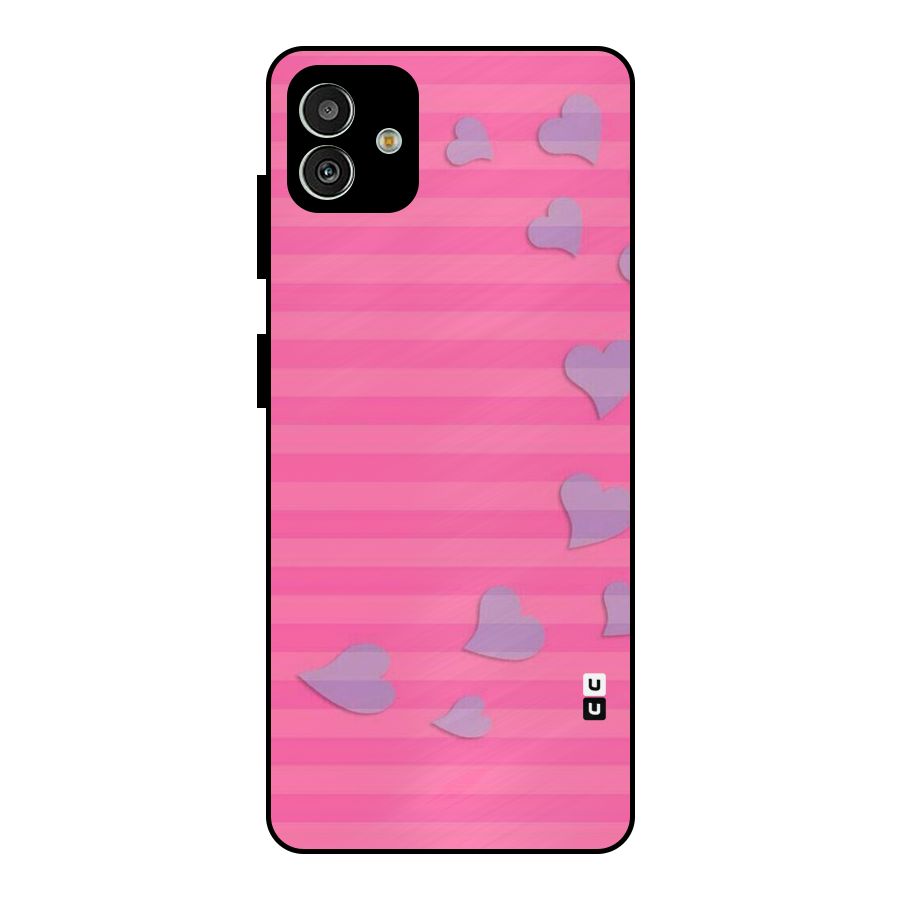 Light Heart Stripes Metal Back Case for Galaxy M13 5G