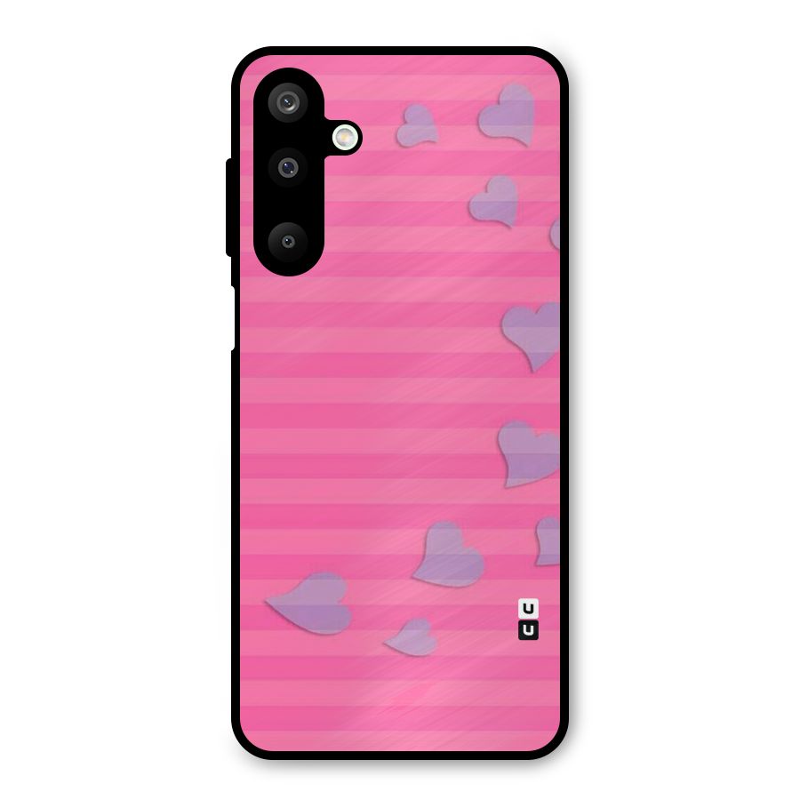 Light Heart Stripes Metal Back Case for Galaxy M16