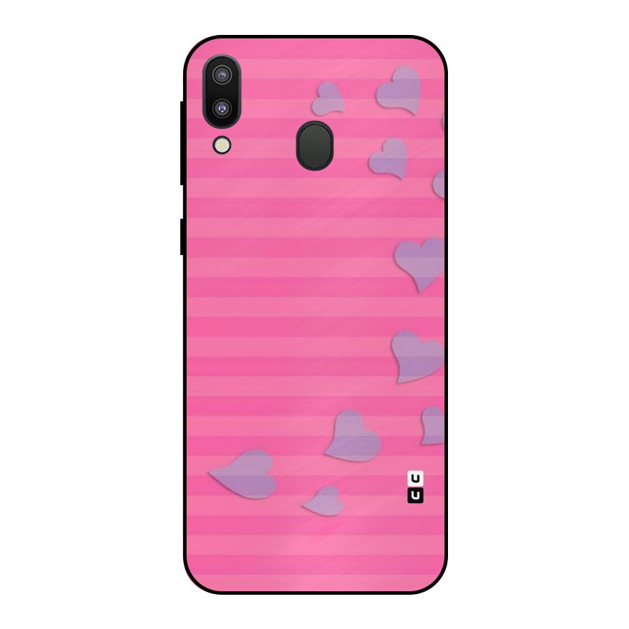 Light Heart Stripes Metal Back Case for Galaxy M20