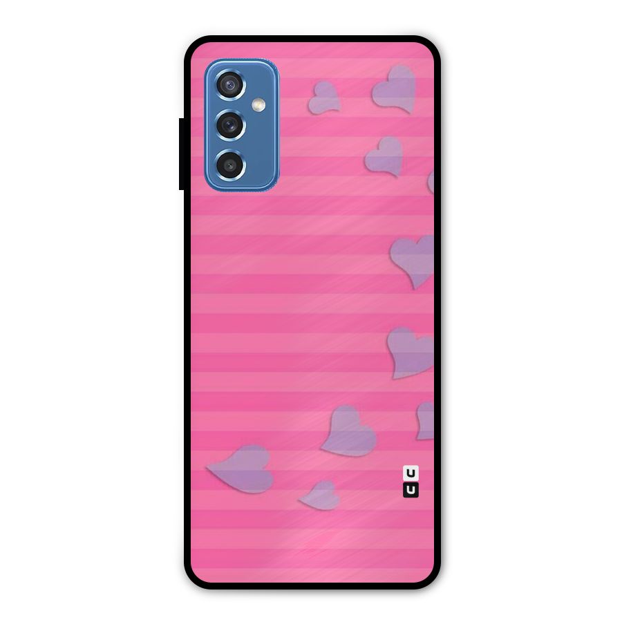 Light Heart Stripes Metal Back Case for Galaxy M52 5G