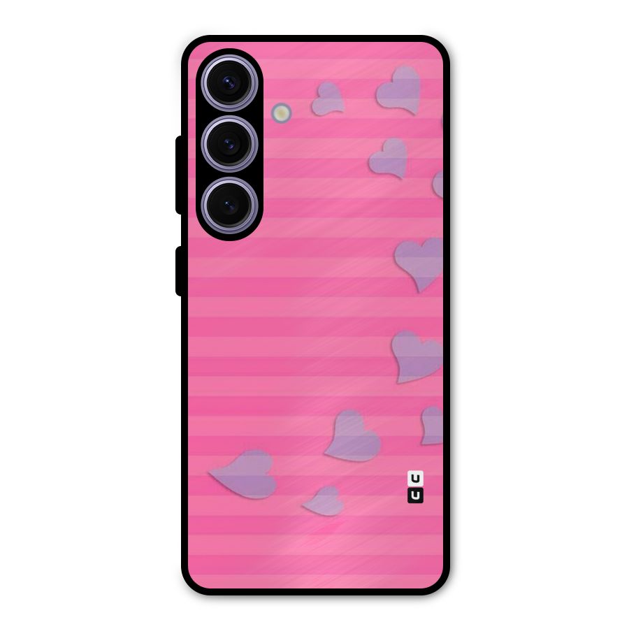 Light Heart Stripes Metal Back Case for Galaxy S24