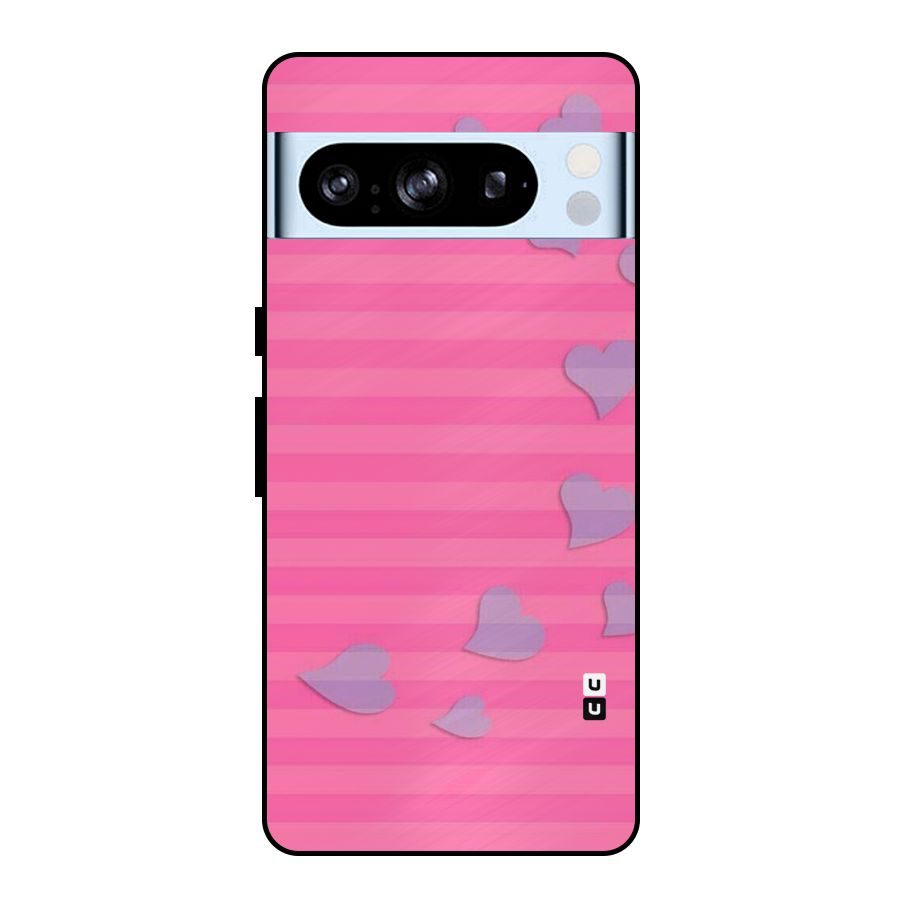 Light Heart Stripes Metal Back Case for Google Pixel 8 Pro