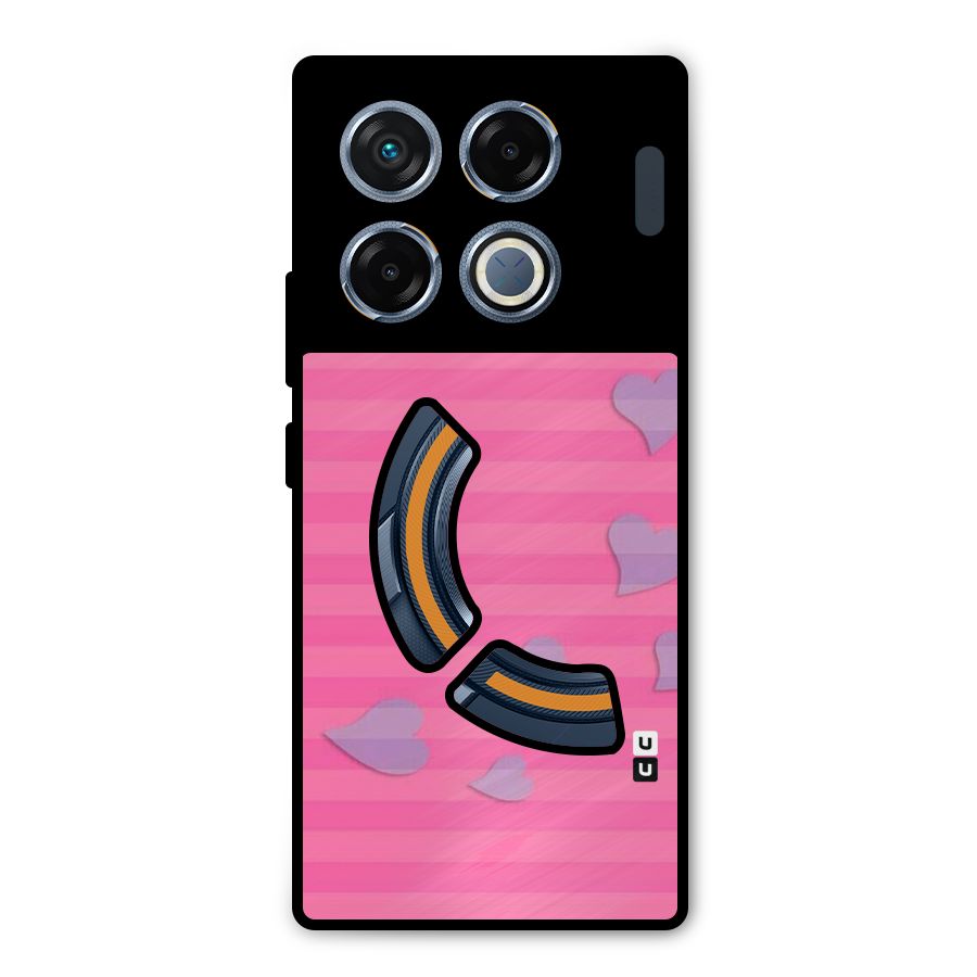 Light Heart Stripes Metal Back Case for Infinix GT 20 Pro