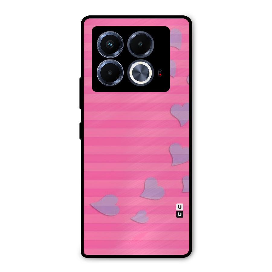 Light Heart Stripes Metal Back Case for Infinix Note 40 5G
