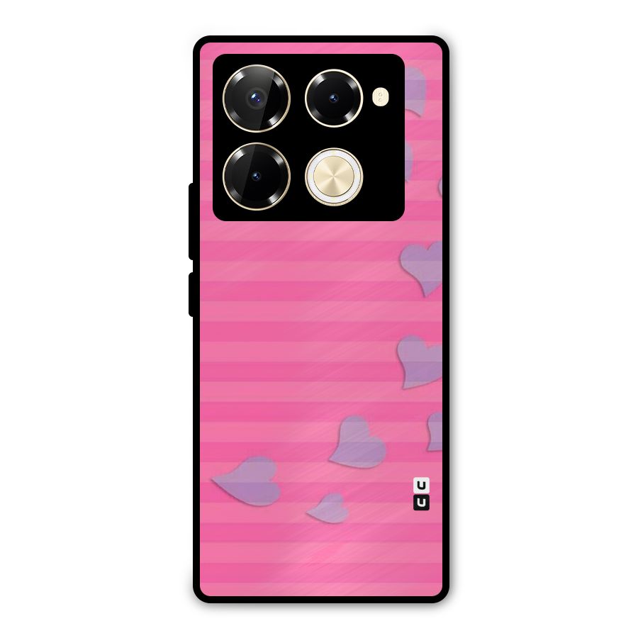 Light Heart Stripes Metal Back Case for Infinix Note 40 Pro Plus