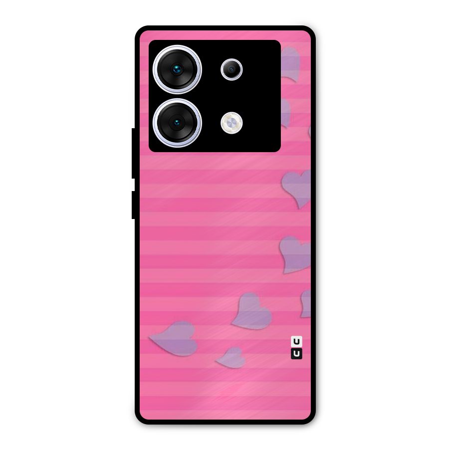 Light Heart Stripes Metal Back Case for Infinix Zero 30 5G