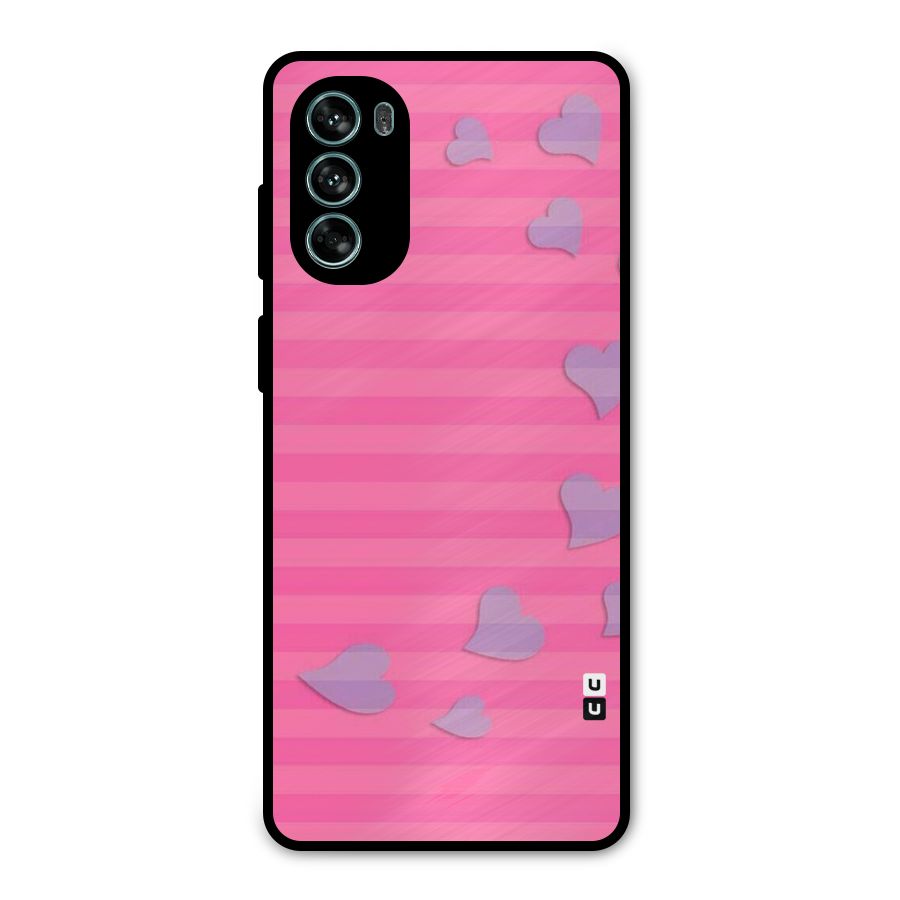 Light Heart Stripes Metal Back Case for Moto G62