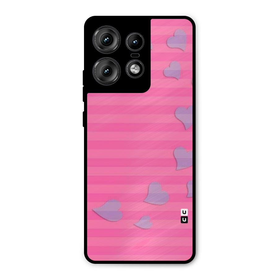 Light Heart Stripes Metal Back Case for Motorola Edge 50 Pro