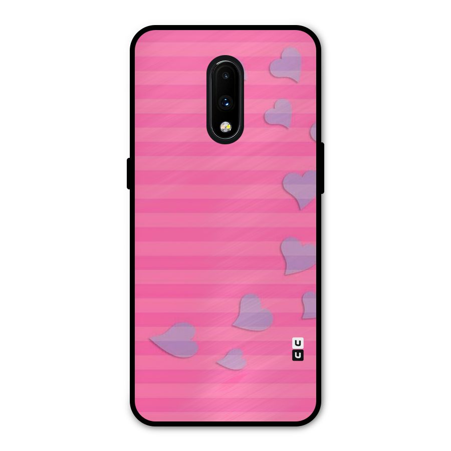 Light Heart Stripes Metal Back Case for OnePlus 7