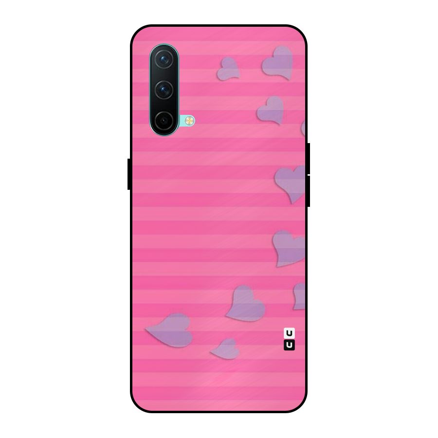 Light Heart Stripes Metal Back Case for OnePlus Nord CE 5G