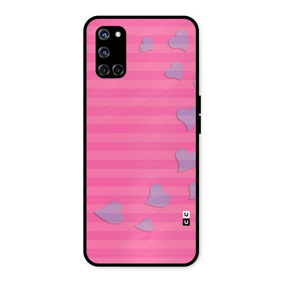 Light Heart Stripes Metal Back Case for Oppo A52