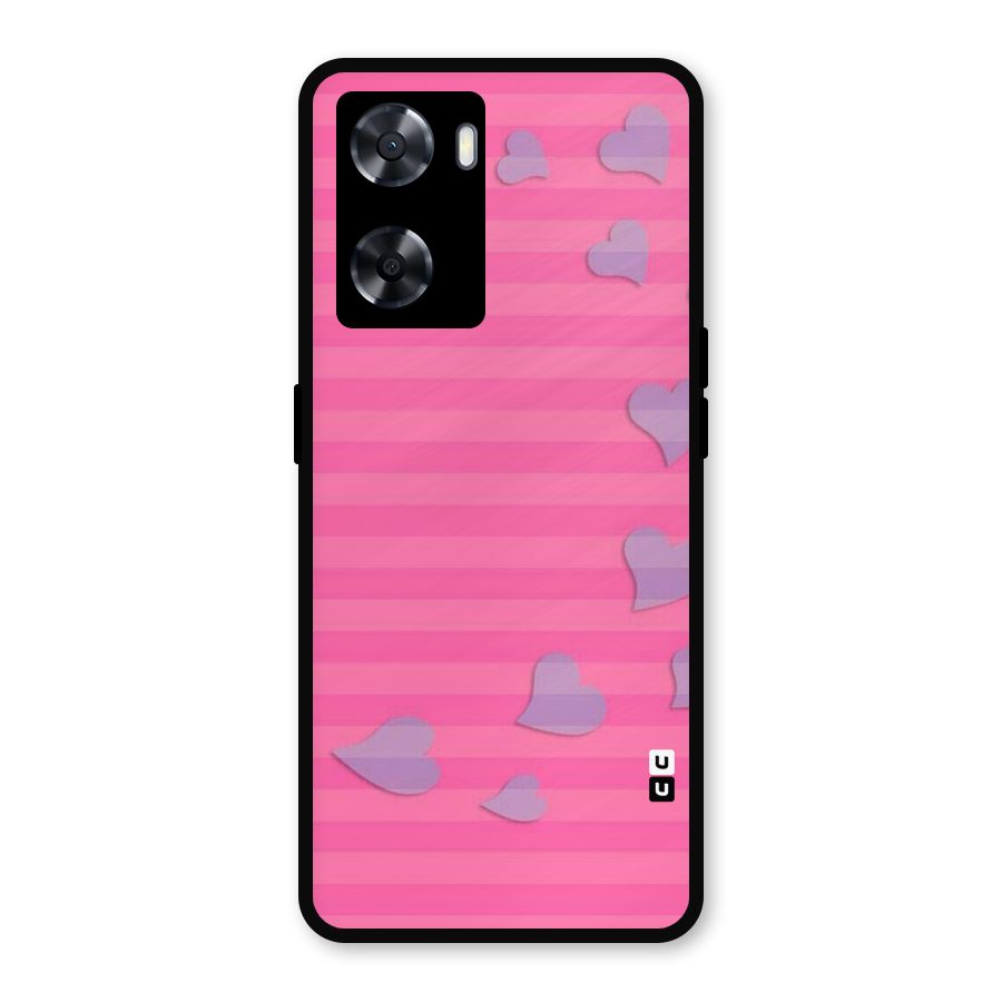 Light Heart Stripes Metal Back Case for Oppo A77